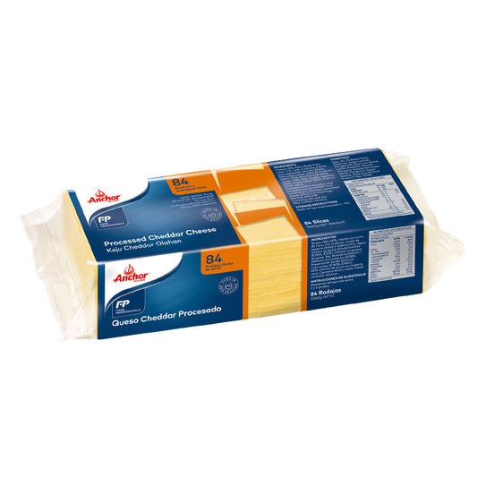 Anchor Processed Cheddar Slice-on-Slice Coloured (84 slices)10x1040g