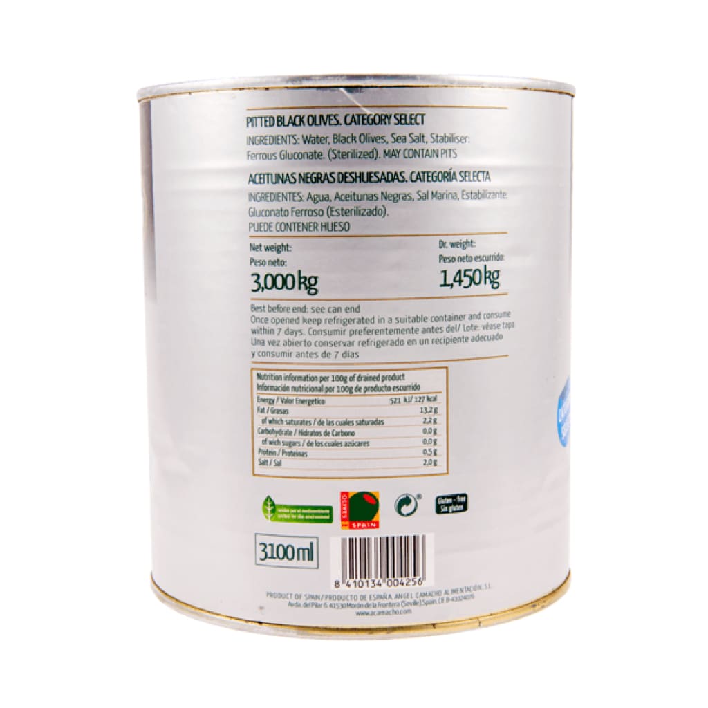 Black Pitted Olive Fragata 3kg - LimSiangHuat